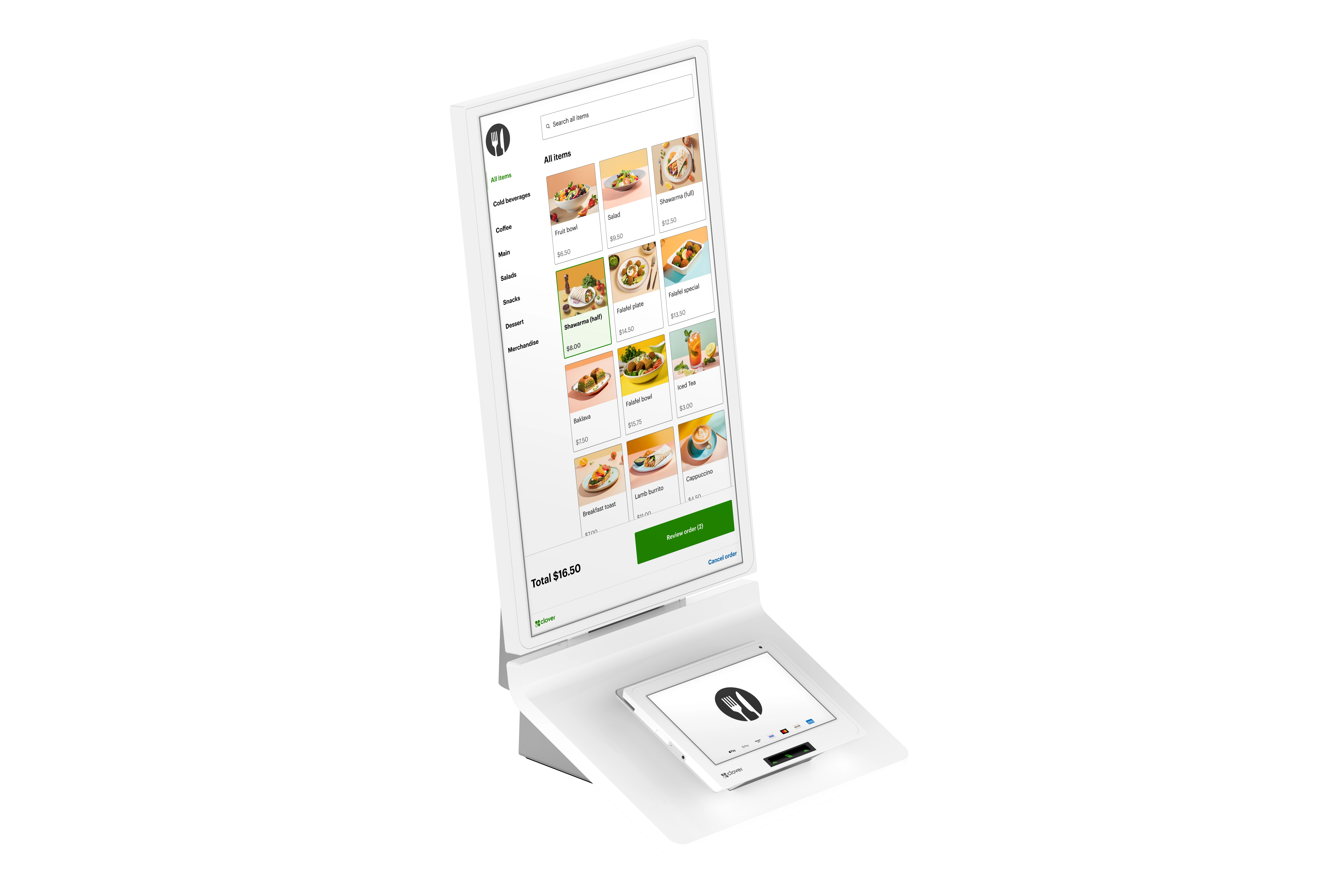 Clover Kiosk ordering interface
